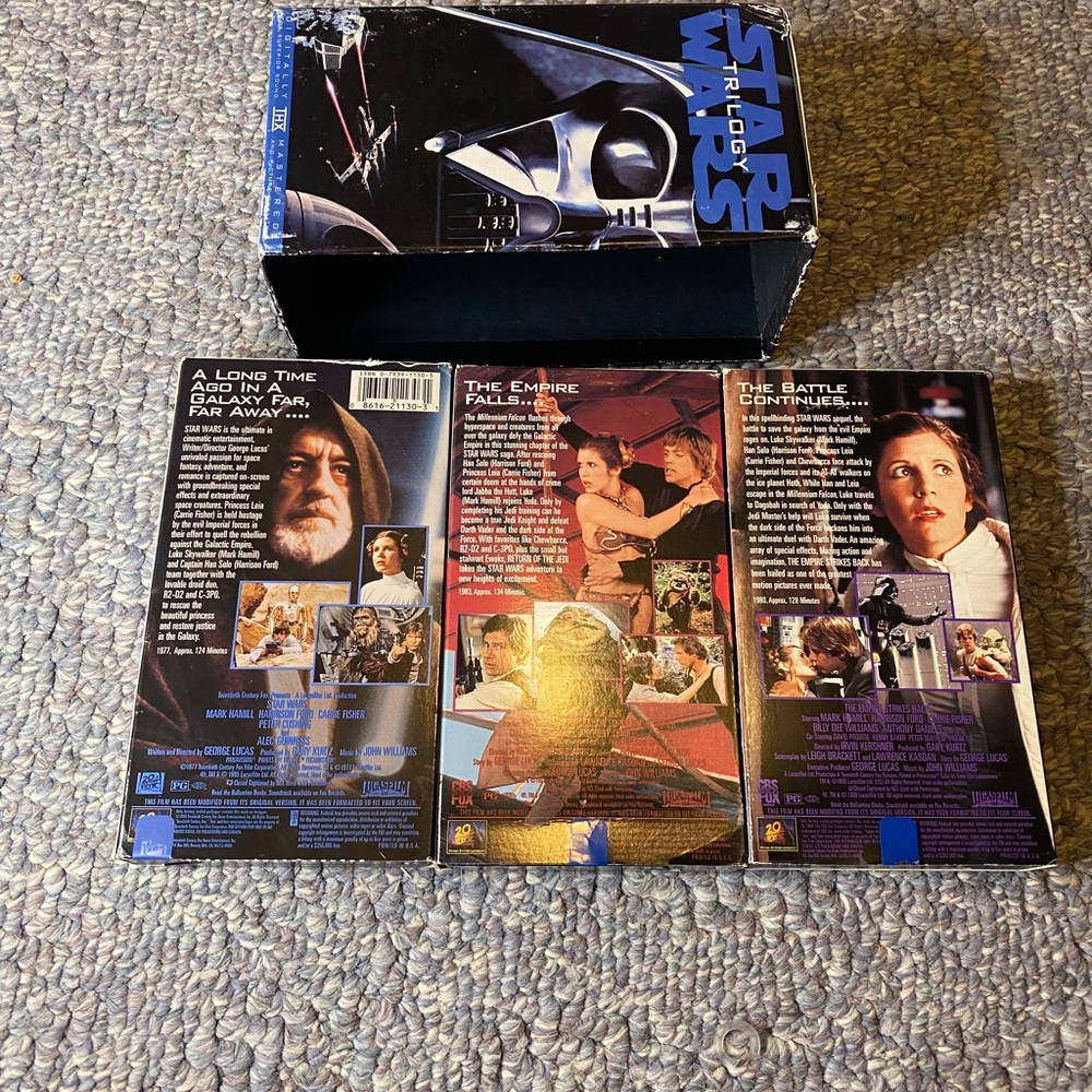 1995 Vintage Star Wars A New Hope VHS collectable video tape set